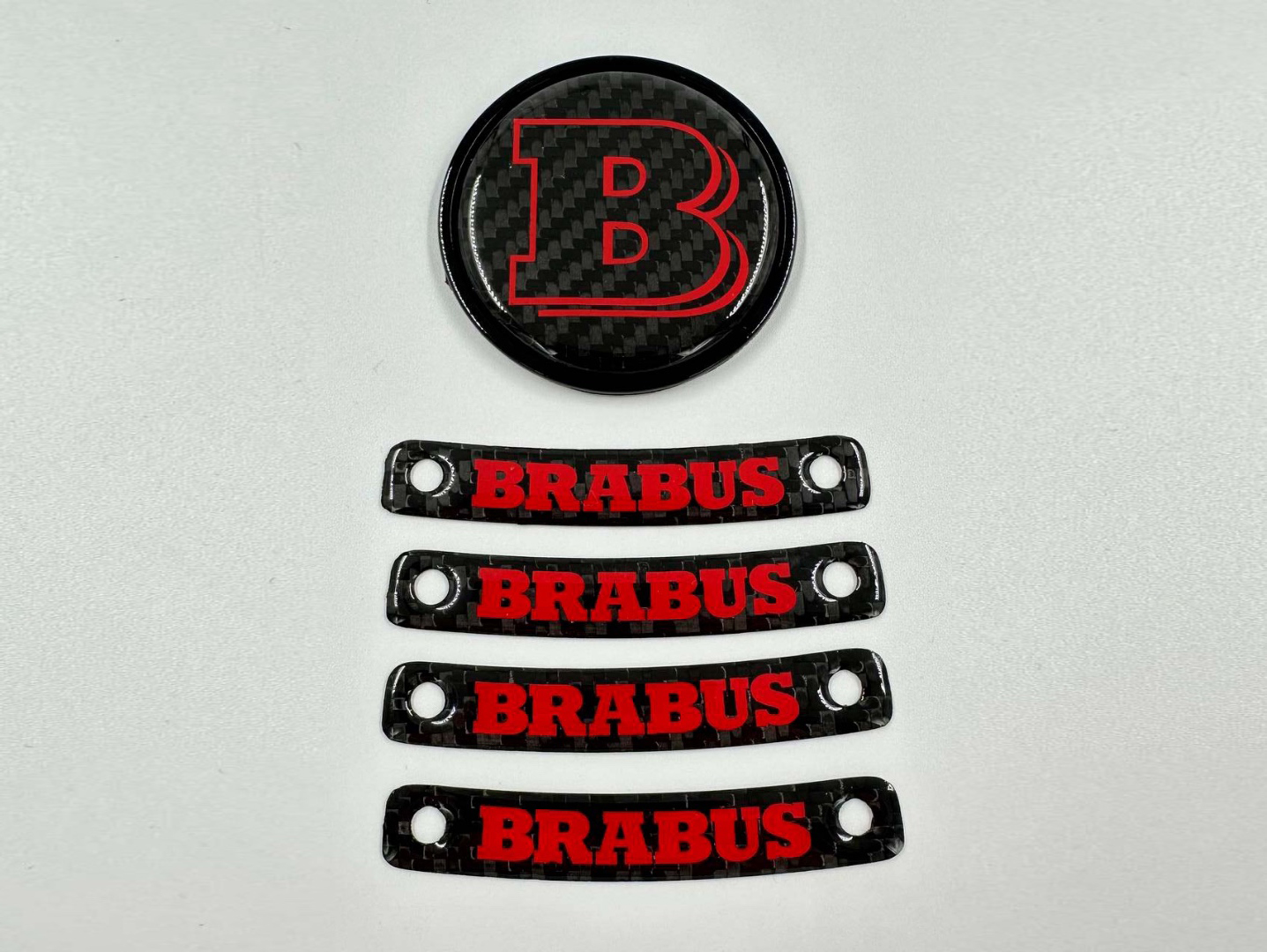Brabus RED Badge Logo Emblem Set for Mercedes-Benz W463A W464 G-Class